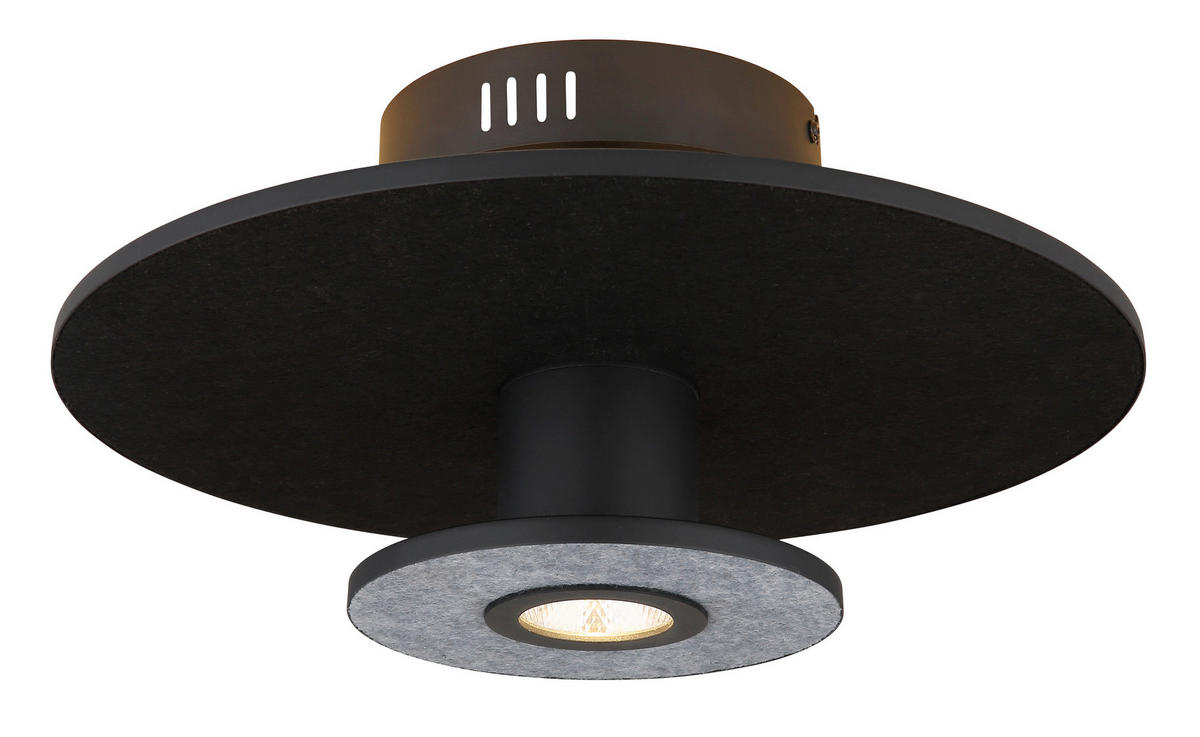 STROPNA LED-SVETILKA   //3000 K/230 V/ - črna, Basics, kovina/umetna masa (38/18cm) - Globo