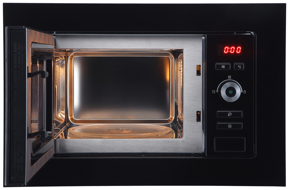 EINBAUMIKROWELLE MW733  - Schwarz, Trend, Glas/Kunststoff (59,5/38,8/32cm) - Respekta