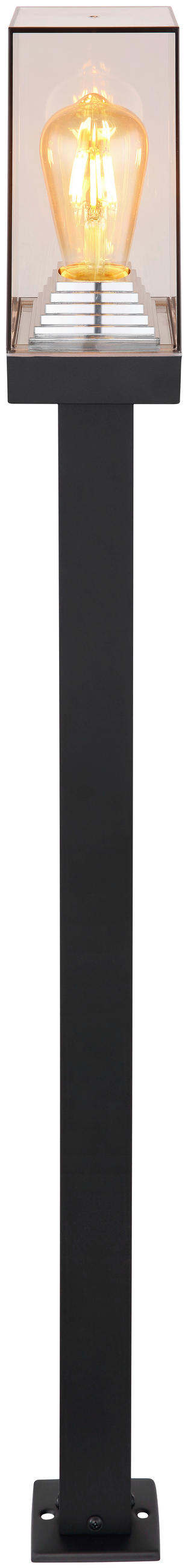 WEGELEUCHTE - Klar/Schwarz, Basics, Kunststoff/Metall (10/10/100cm) - Globo