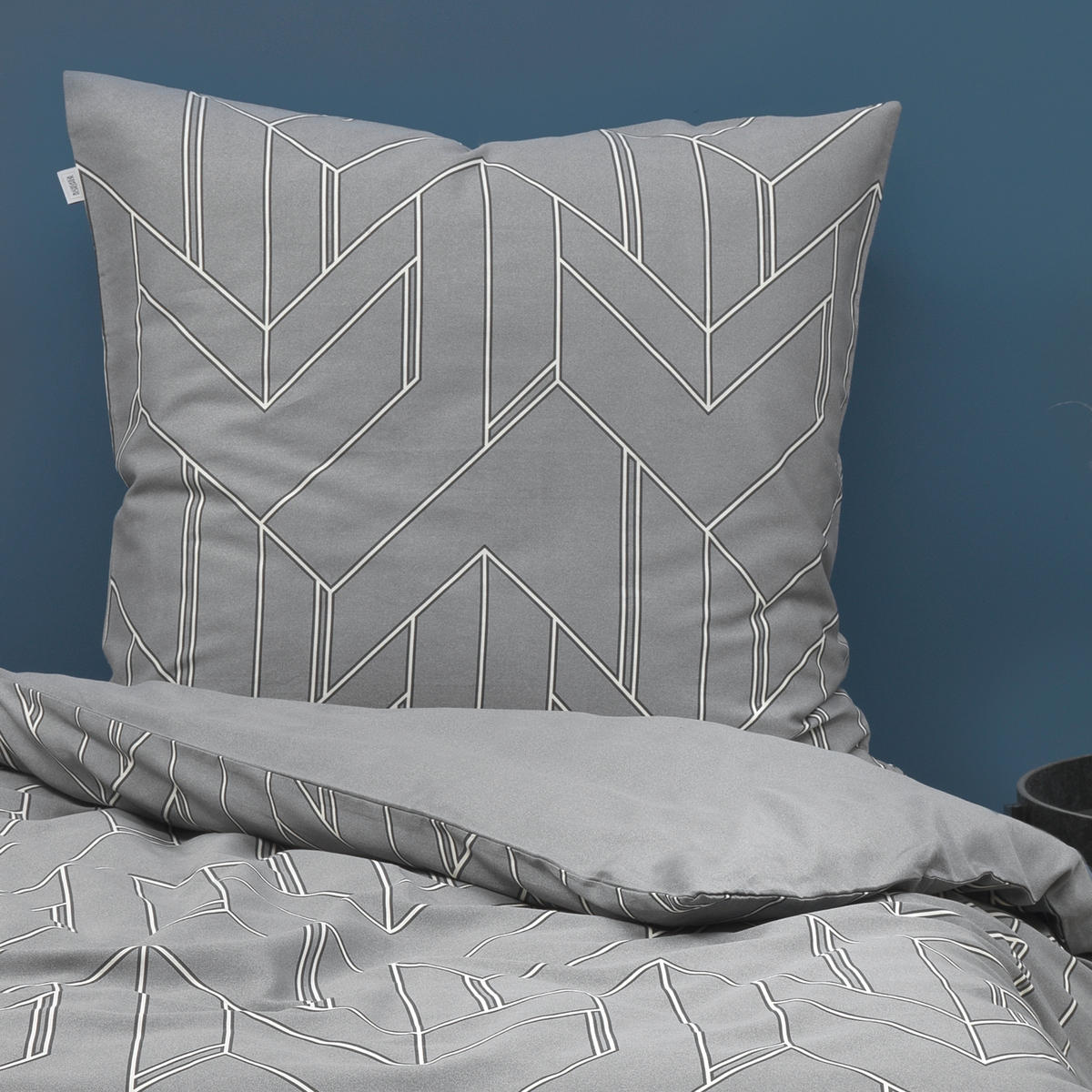 WENDEBETTWÄSCHE Anouk Satin 135/200 cm  - Anthrazit/Beige, KONVENTIONELL, Textil (135/200cm) - Schöner Wohnen