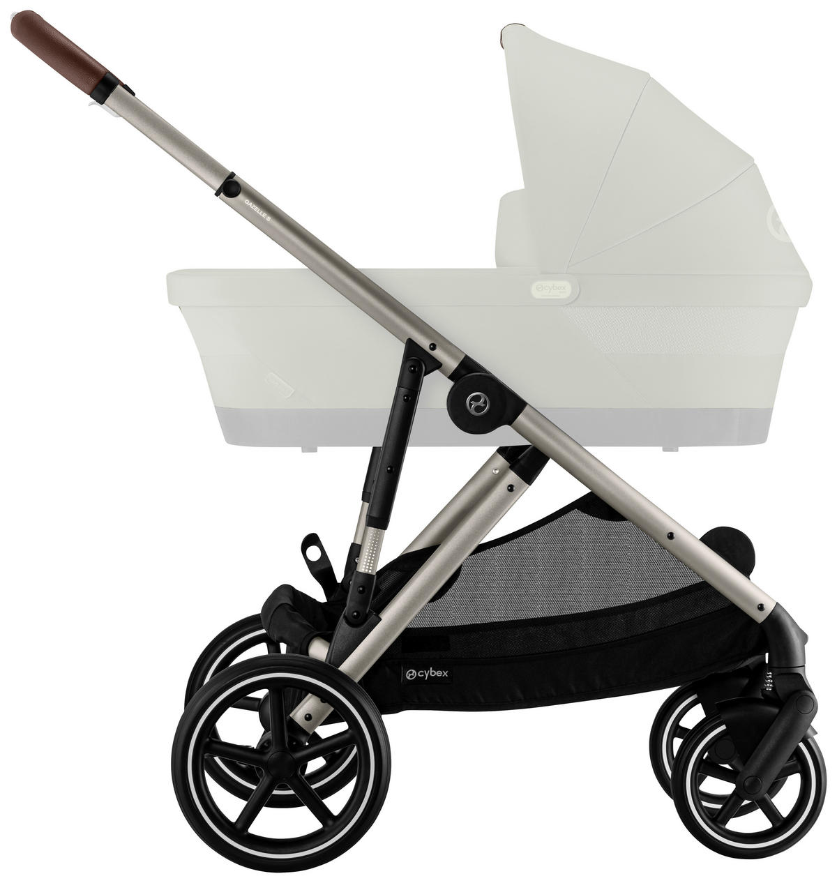 KINDERWAGEN  Gazelle S  Moss Green  - Taupe/Waldgrün, Basics, Textil/Metall (106/65/110cm) - cybex GOLD