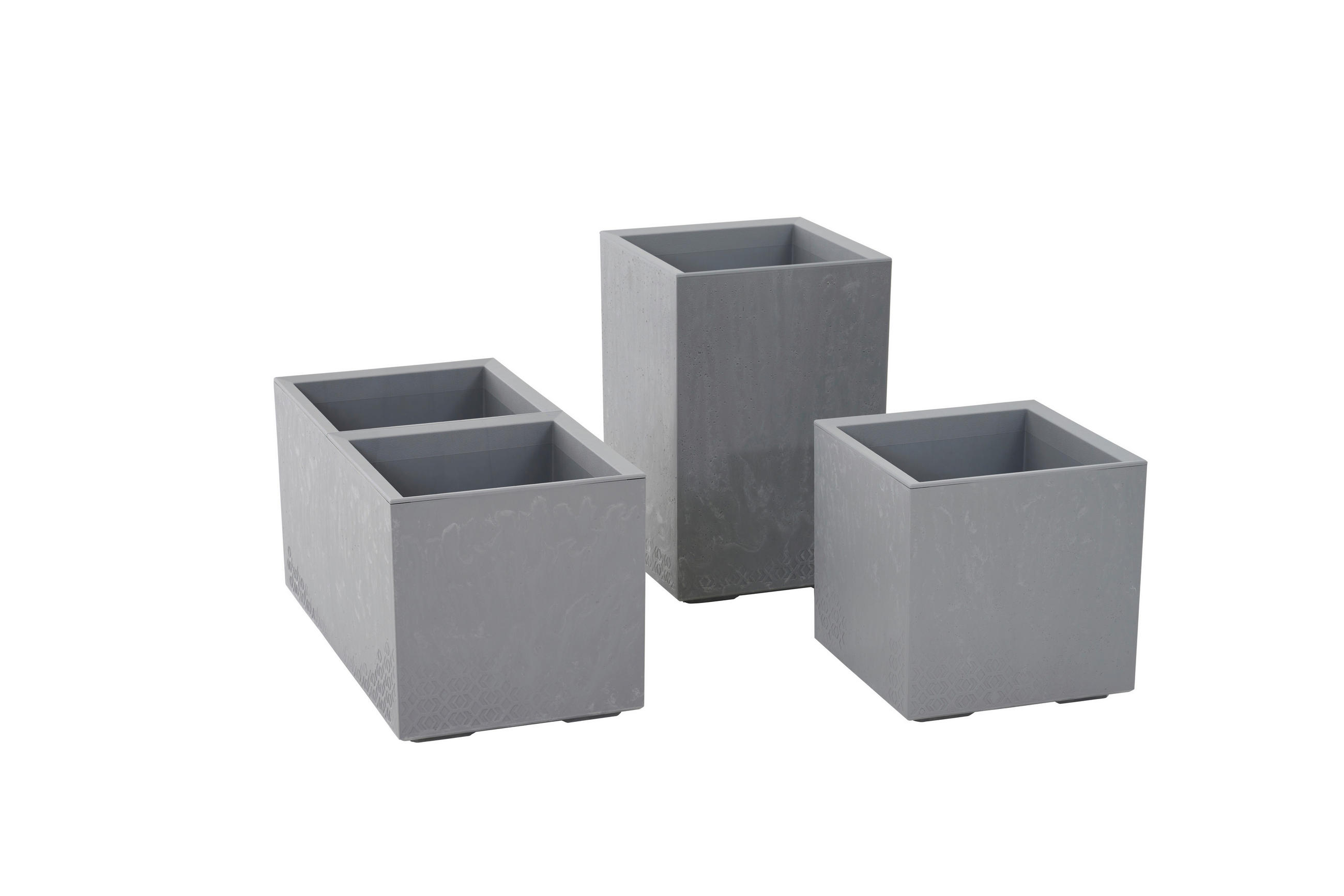 BLUMENKASTEN  - Grau, Basics, Kunststoff (40/40/40cm) - Siena Garden