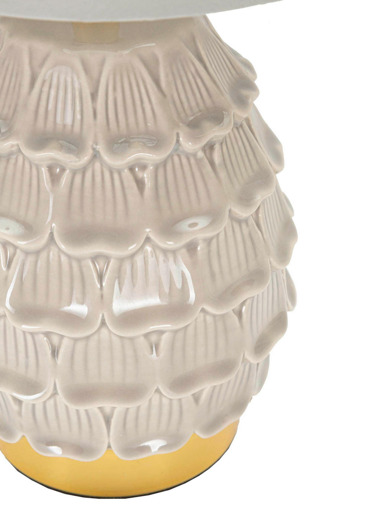 TISCHLEUCHTE   - Creme, Basics, Keramik/Textil (15/30.5/15cm)