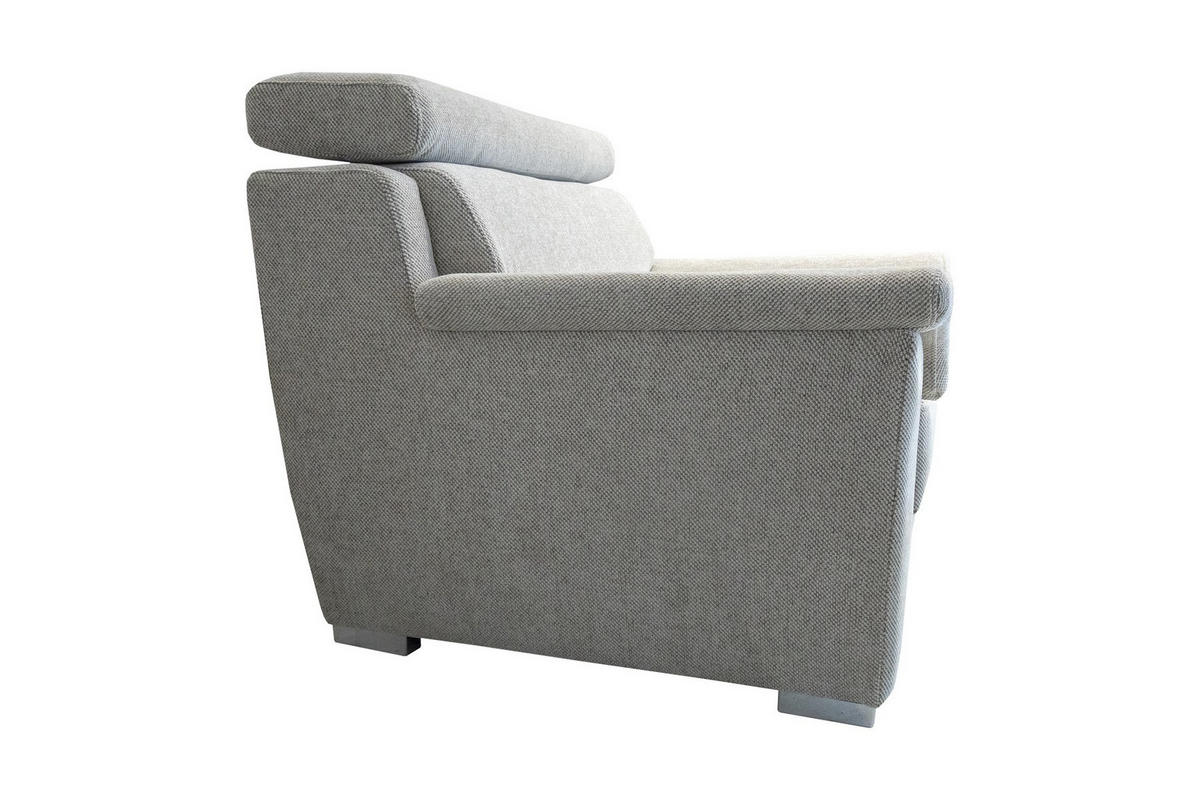 ÜLŐGARNITÚRA textil bézs  - bézs/krómszínű, Basics, műanyag/textil (110/83/100cm) - Andante