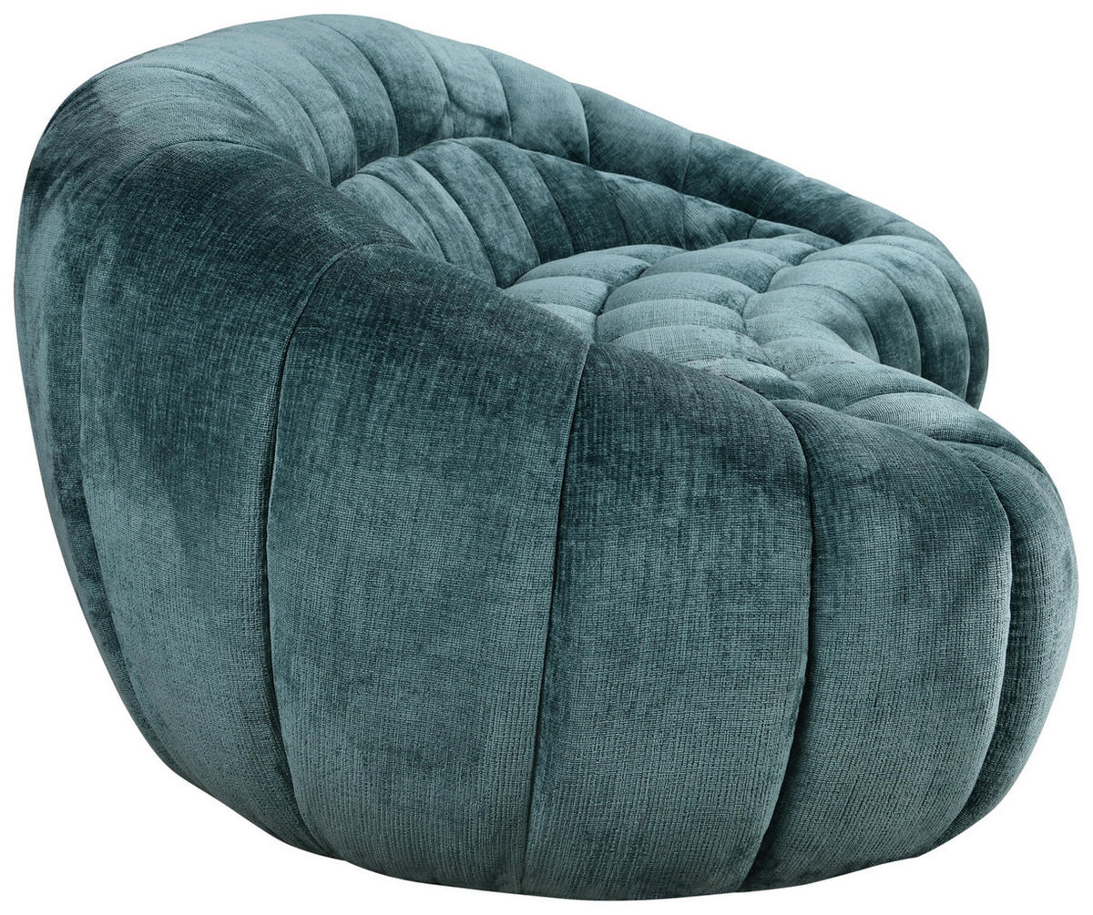 3-SITZER-SOFA Struktur Petrol  - Petrol/Schwarz, Design, Kunststoff/Textil (234/79/119cm) - Carryhome