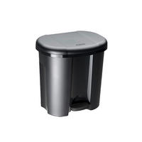 ABFALLEIMER 2x10l l  Kunststoff  - Schwarz, Basics, Kunststoff (39/32/40,5cm) - Rotho