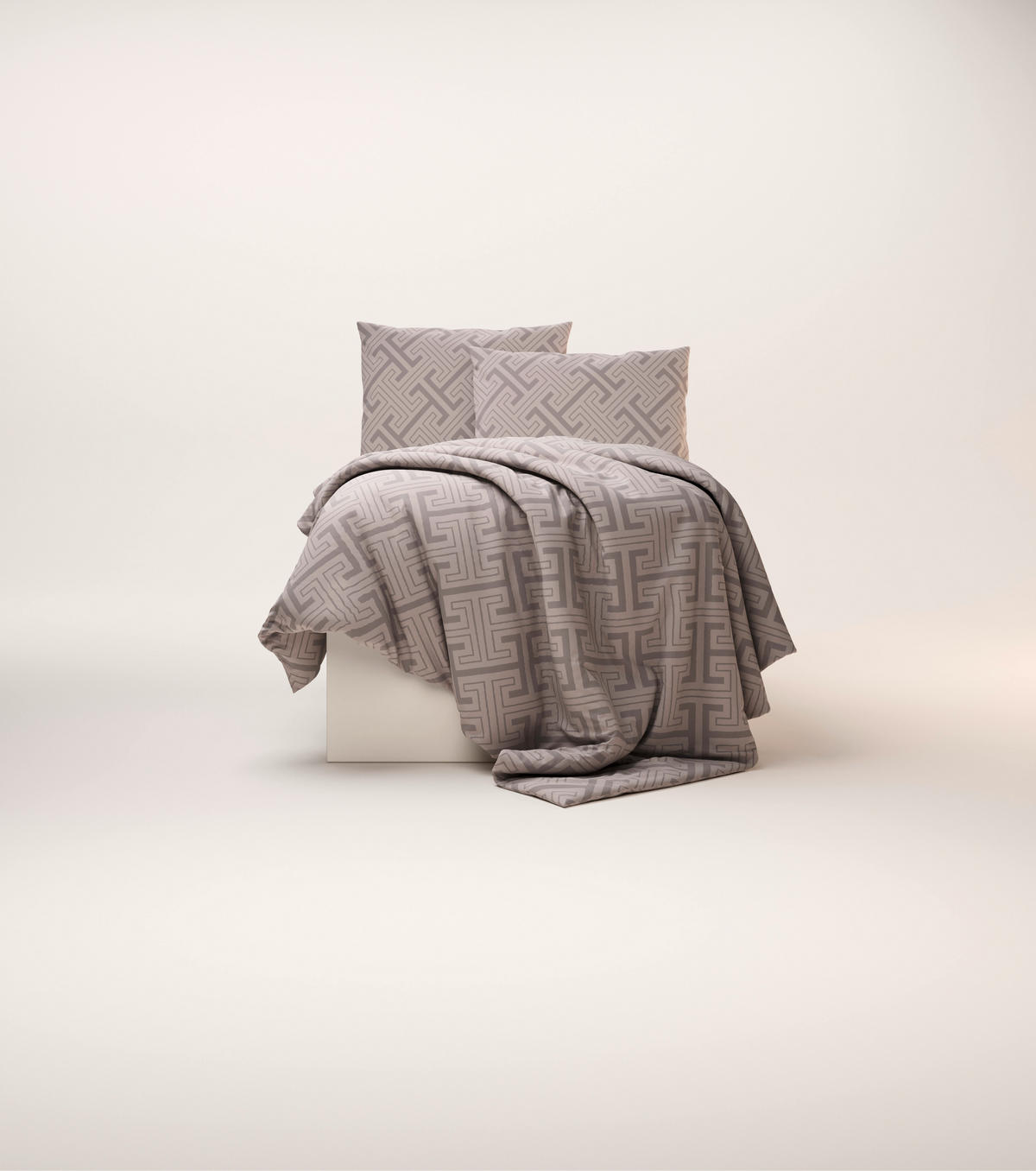 BETTWÄSCHE 2-teilig Satin 140/200 cm  - Taupe, Design, Textil (140/200cm) - Ambia Home