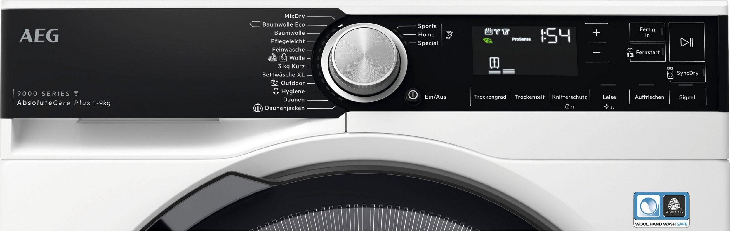 WÄRMEPUMPENTROCKNER TR9W80690  - Schwarz/Weiß, Basics, Kunststoff/Metall (59,6/85/66,3cm) - AEG