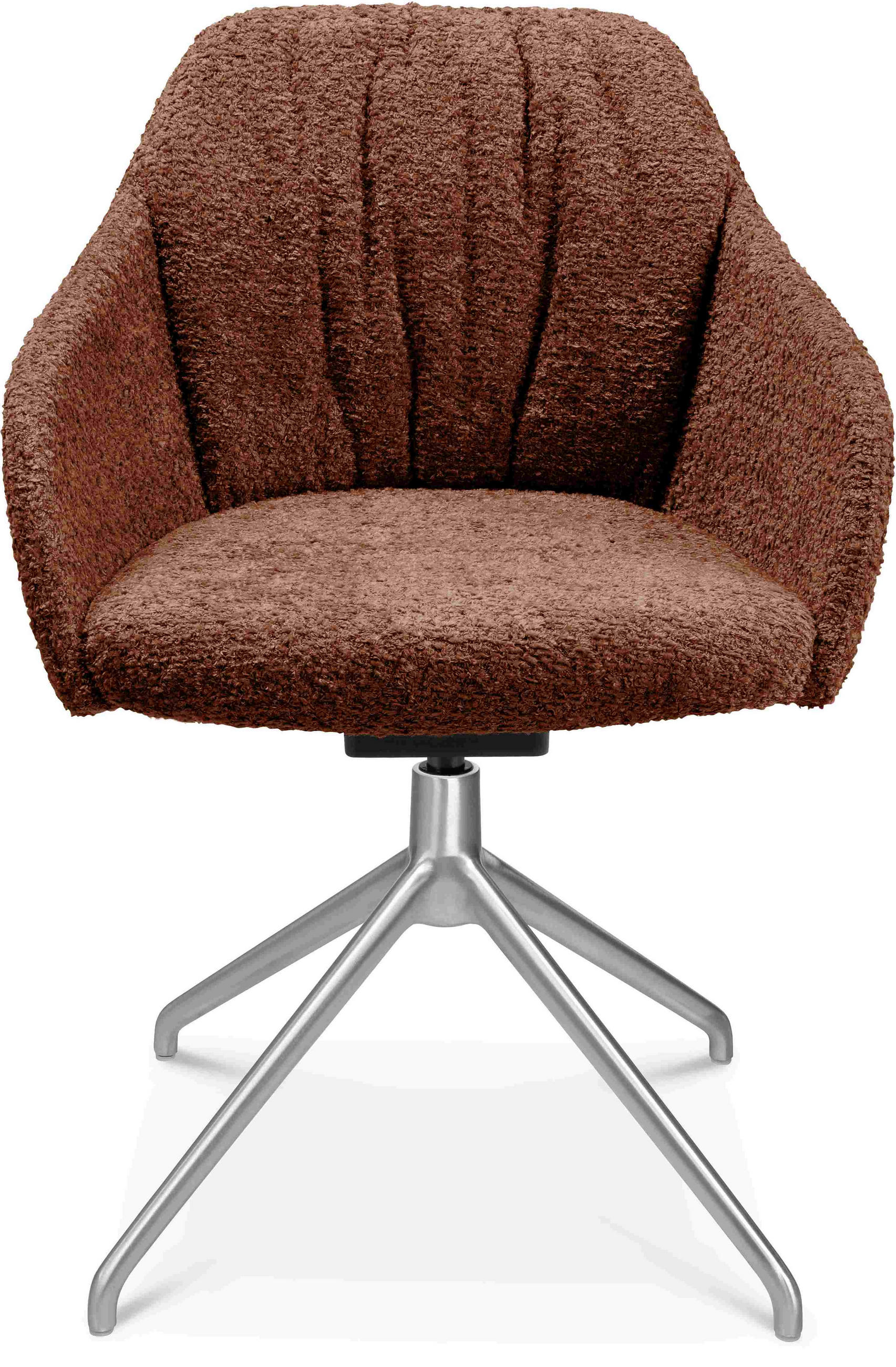 ARMLEHNSTUHL  in Aluminium Bouclé  - Alufarben/Kupferfarben, Design, Textil/Metall (58/81,5-84,5/60cm) - Johann Jakob