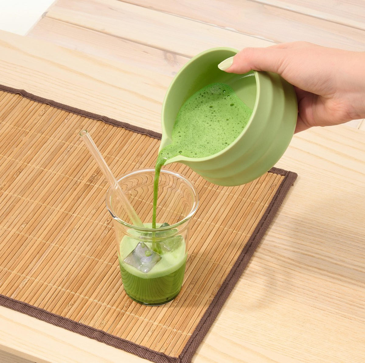 MATCHA-SET - Edelstahlfarben/Braun, Basics, Holz/Keramik (22/14/8cm) - GOURMETMAXX