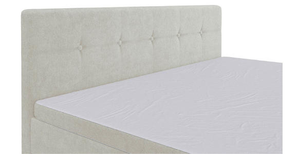 BOXSPRINGBETT 180/200 cm,  in Creme, Bettkasten, Topper, Matratzen, H3 = fest  - Creme/Schwarz, KONVENTIONELL, Kunststoff/Textil (180/200cm) - Carryhome