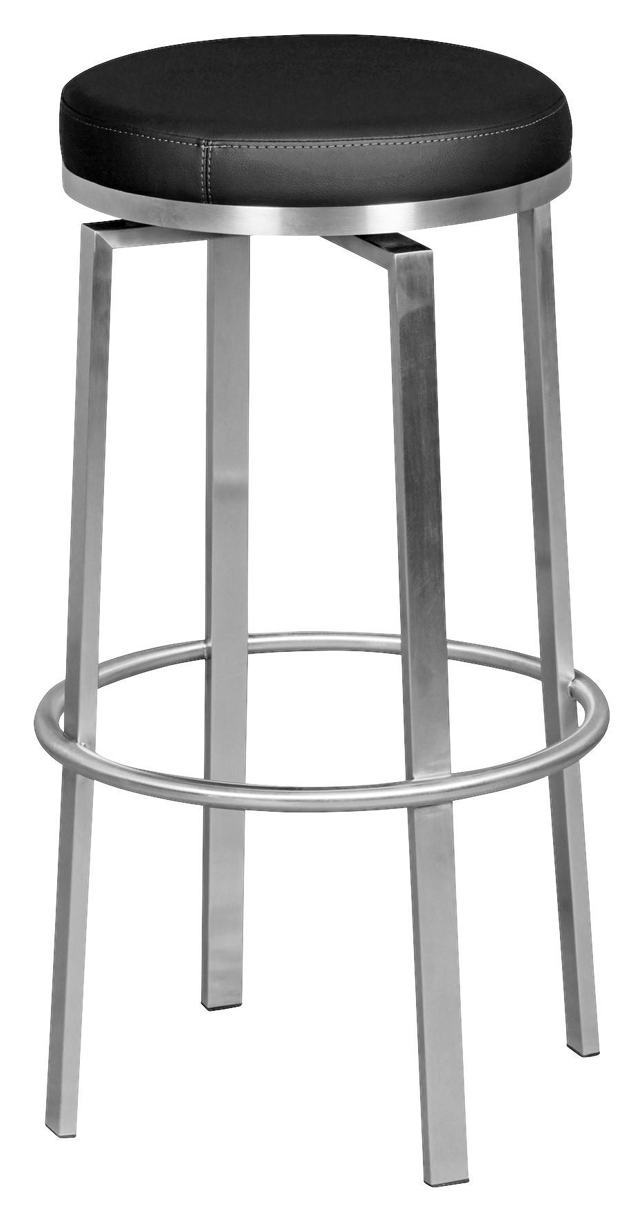 BARSKA STOLICA  crna  tekstil      - srebrne boje/crna, Moderno, tekstil/metal (42/76/42cm) - MID.YOU