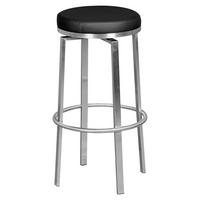 BARSKA STOLICA  crna  tekstil      - srebrne boje/crna, Moderno, tekstil/metal (42/76/42cm) - MID.YOU