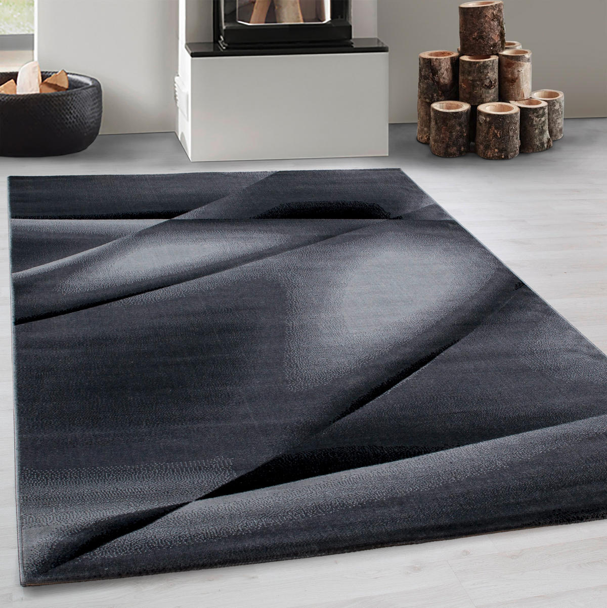 WEBTEPPICH 80/150 cm Miami Schwarz  - Schwarz, Trend, Textil (80/150cm)
