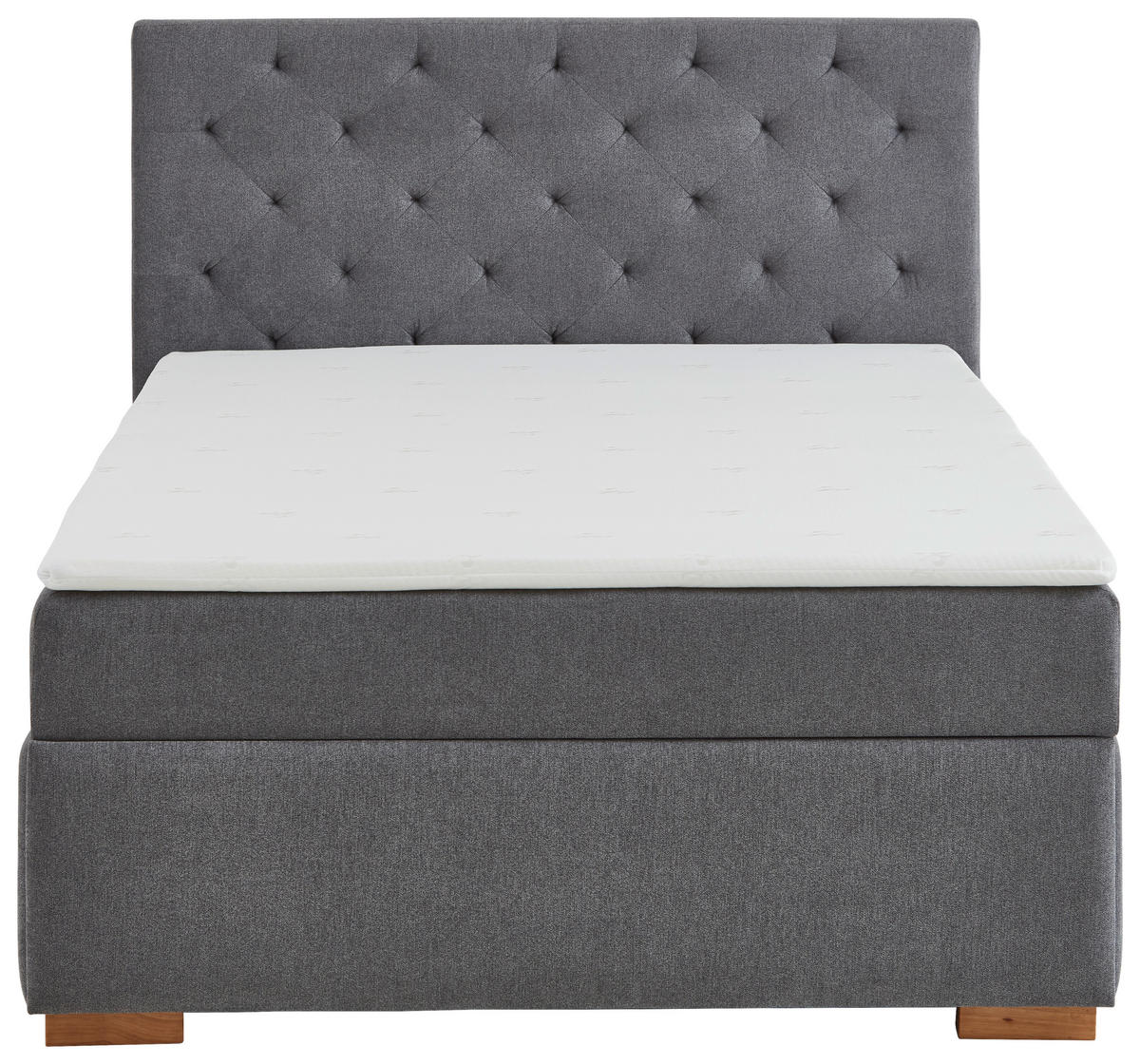 BOXBETT 140/200 cm  in Anthrazit  - Eichefarben/Anthrazit, Basics, Holz/Textil (140/200cm) - Boxxx