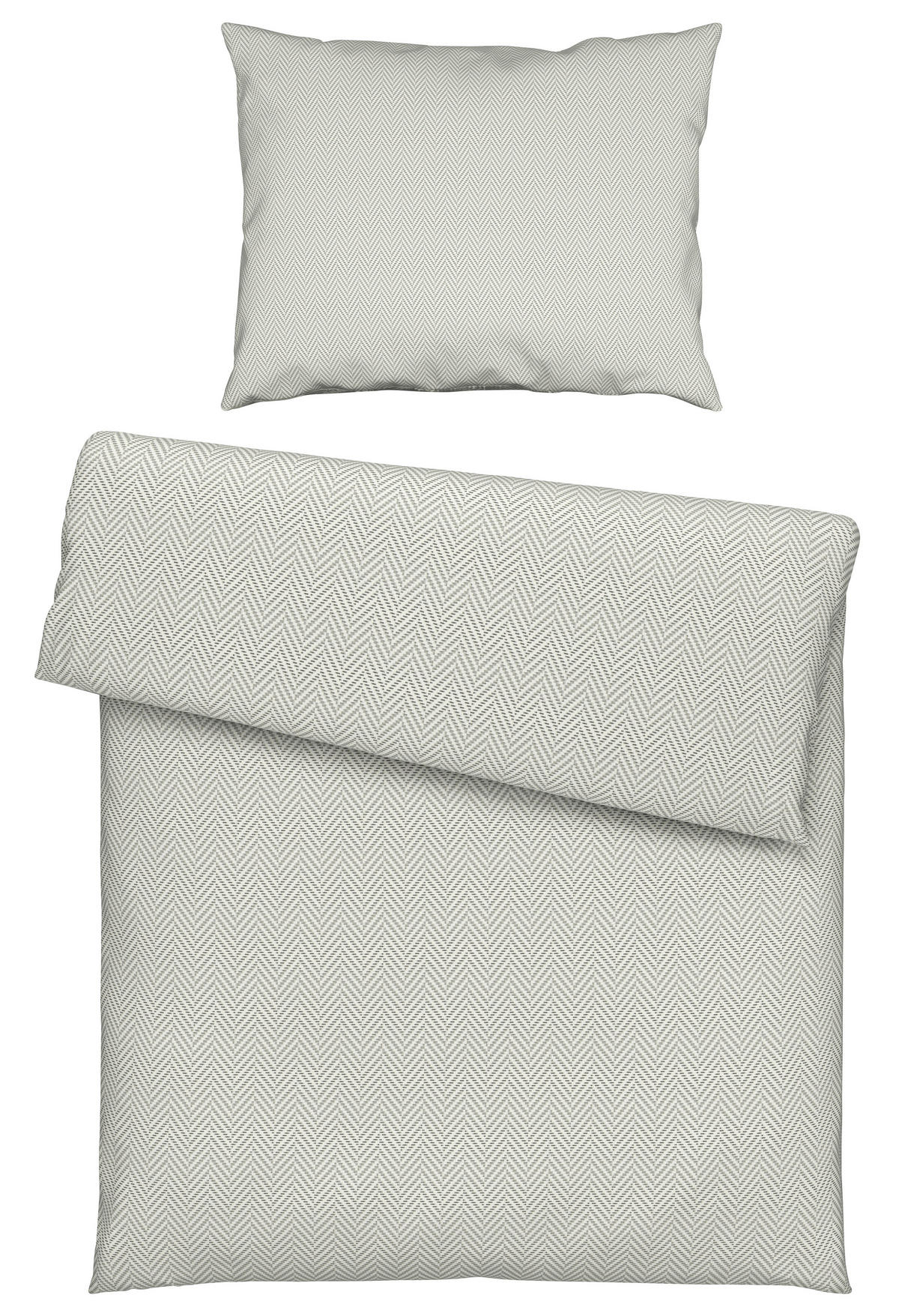 BETTWÄSCHE Flanell 140/200 cm  - Weiß/Grau, Textil (140/200cm) - Novel