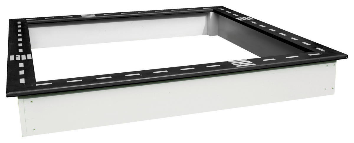 SANDKASTEN  - Weiss/Schwarz, Konventionell, Holz (126,8/17/127cm)