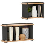 WANDREGALSET 45/24/14,5 cm  - Eichefarben/Anthrazit, Design, Holz/Holzwerkstoff (45/24/14,5cm) - Xora