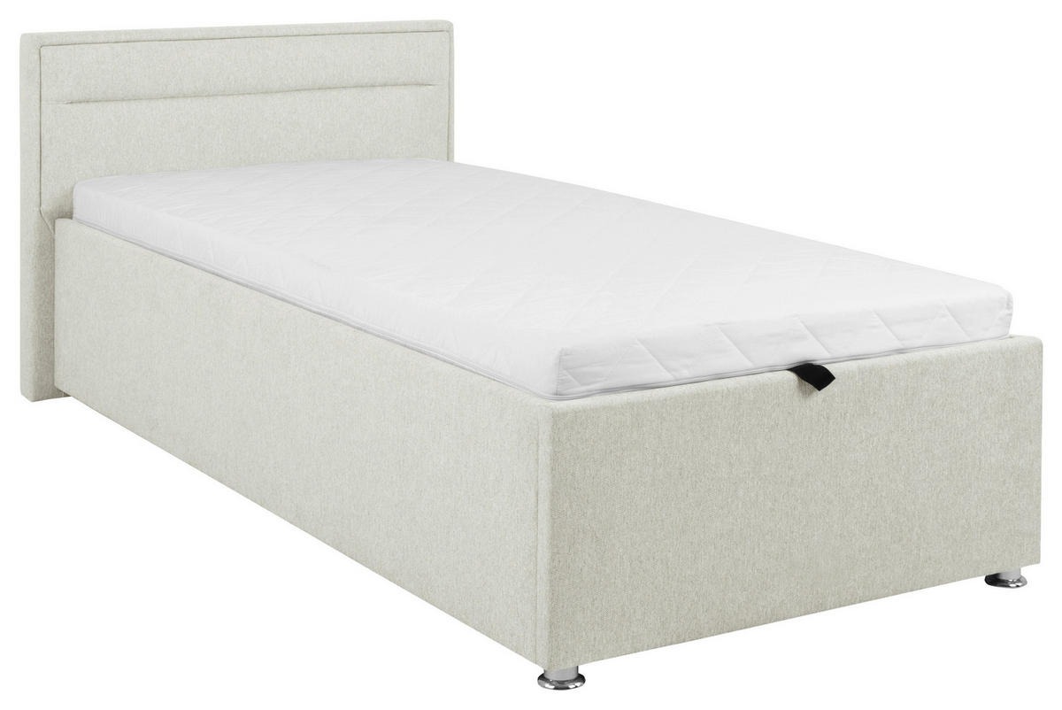 POLSTERBETT Lattenrost, Bettkasten Creme 90/200 cm  - Creme, MODERN, Holz/Kunststoff (90/200cm) - MID.YOU