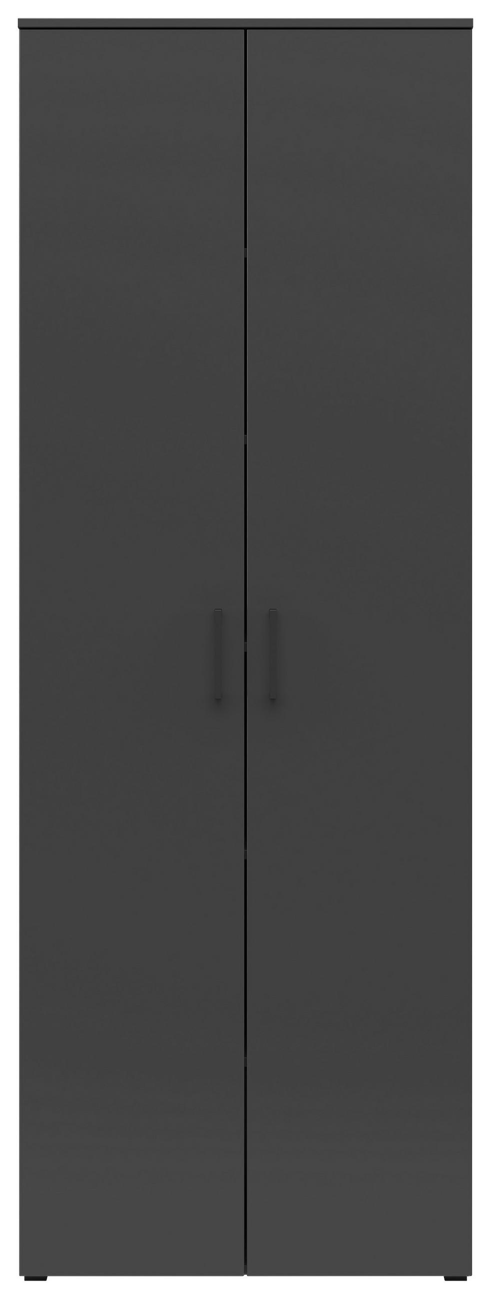 MEHRZWECKSCHRANK 70/195/40 cm  in Graphitfarben  - Anthrazit/Schwarz, MODERN, Holzwerkstoff/Kunststoff (70/195/40cm) - Carryhome