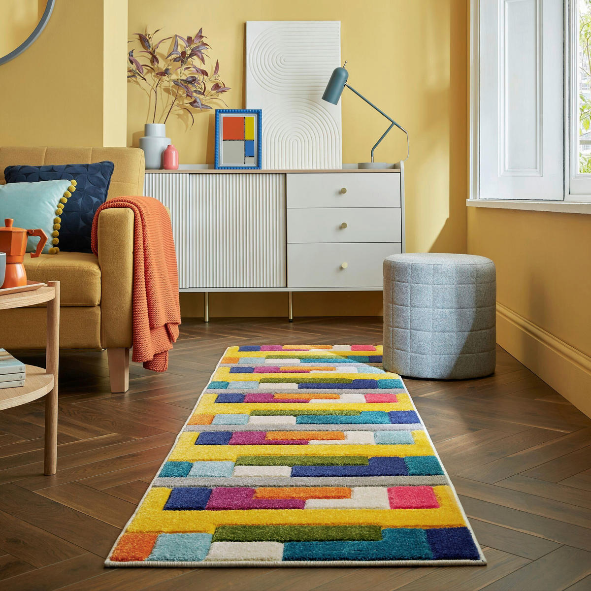 BĚHOUN, 66/300 cm, vícebarevná - vícebarevná, Basics, textil (66/300cm)
