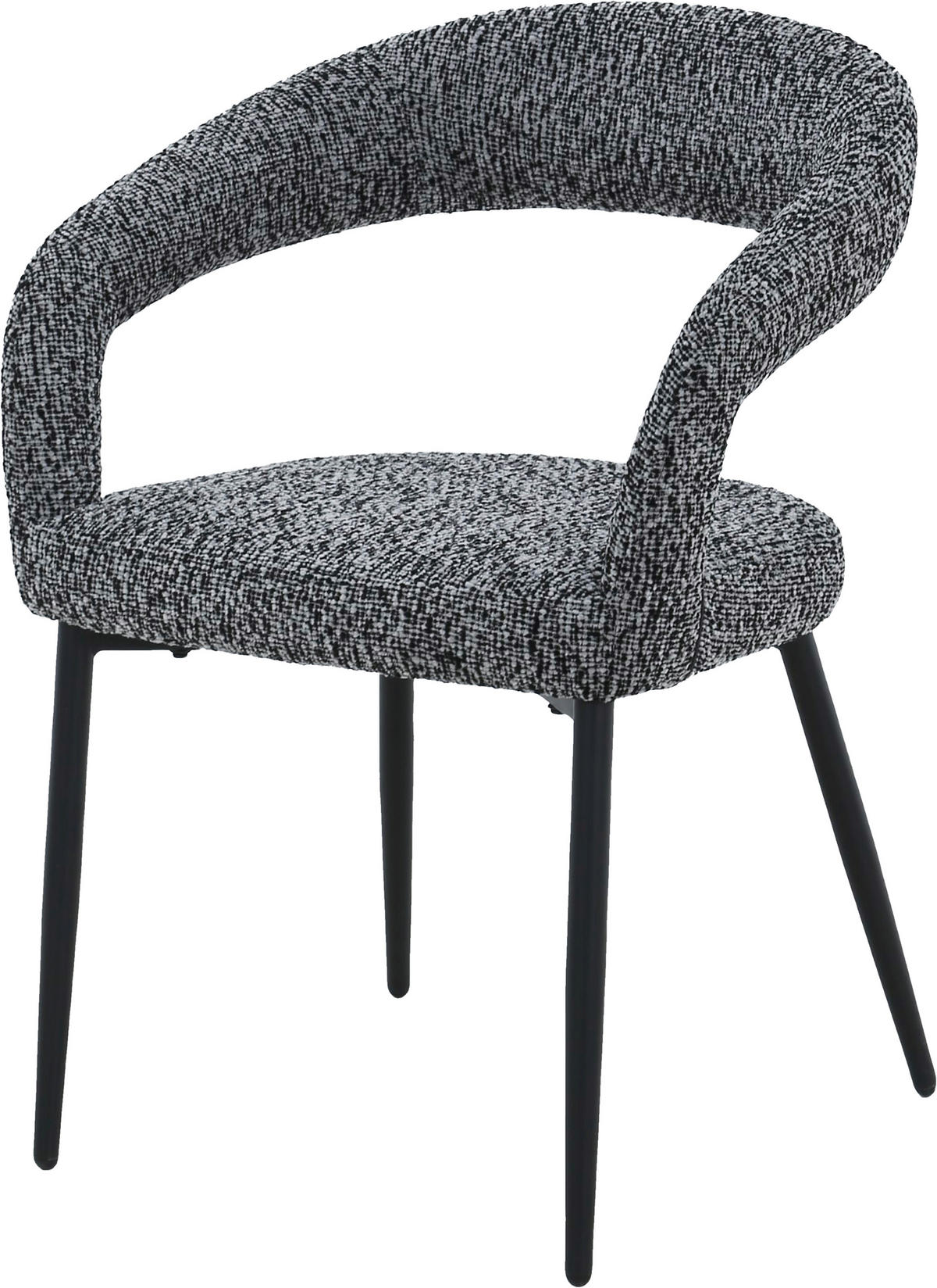 ARMLEHNSTUHL   - Schwarz, MODERN, Textil/Metall (59/79,5/60cm) - MID.YOU