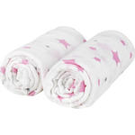 STOFFWINDEL 2-teilig  - Pink/Weiß, Basics, Textil (120/120cm) - My Baby Lou