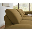 ECKSOFA  in Flachgewebe Schilfgrün  255-365/175-224 cm  - Schilfgrün/Schwarz, Design, Textil/Metall (255-365/175-224cm) - Dieter Knoll