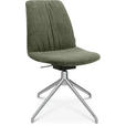 STUHL  in Aluminium Velours Metall, Textil  - Alufarben/Graugrün, Design, Textil/Metall (46/81,5-84,5/55cm) - Johann Jakob