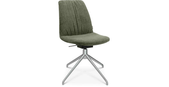 STUHL in Aluminium Velours Metall, Textil - Alufarben/Graugrün, Design, Textil/Metall (46/81,5-84,5/55cm) - Johann Jakob