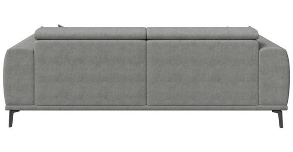 3-SITZER-SOFA  in Webstoff Grau  - Schwarz/Grau, KONVENTIONELL, Textil/Metall (240/80/113cm) - Carryhome