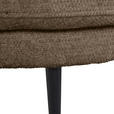 ECKSOFA  in Chenille Braun  275/140 cm  - Schwarz/Braun, KONVENTIONELL, Textil/Metall (275/140cm) - Carryhome
