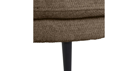 ECKSOFA  in Chenille Braun  275/140 cm  - Schwarz/Braun, KONVENTIONELL, Textil/Metall (275/140cm) - Carryhome