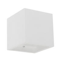 WANDLEUCHTE - Weiss, Design, Naturmaterialien (11,5/11,5/11,5cm) - Globo