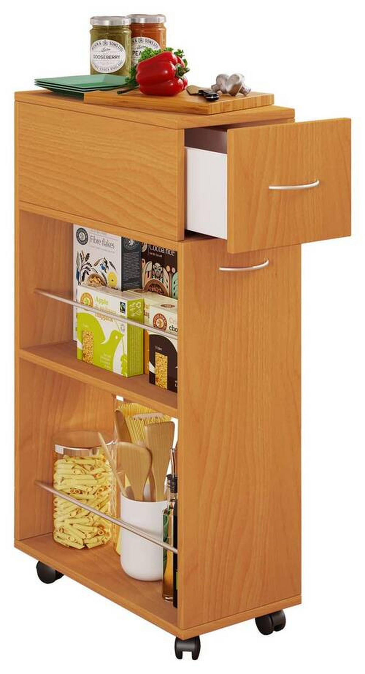 ALLZWECKWAGEN 25/50/85 cm  - Buchefarben, Modern, Holzwerkstoff/Kunststoff (25/50/85cm) - MID.YOU