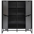 HIGHBOARD  in 120/130/40 cm  - Anthrazit/Schwarz, Design, Holzwerkstoff/Metall (120/130/40cm) - Novel
