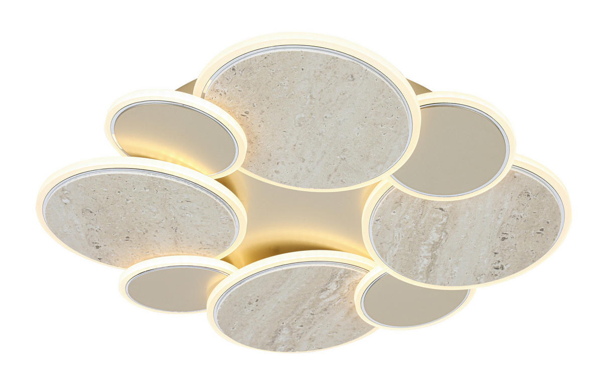 DECKENLEUCHTE  52/6 cm    - Chromfarben/Champagner, Trend, Kunststoff/Metall (52/6cm) - Collett's Monde
