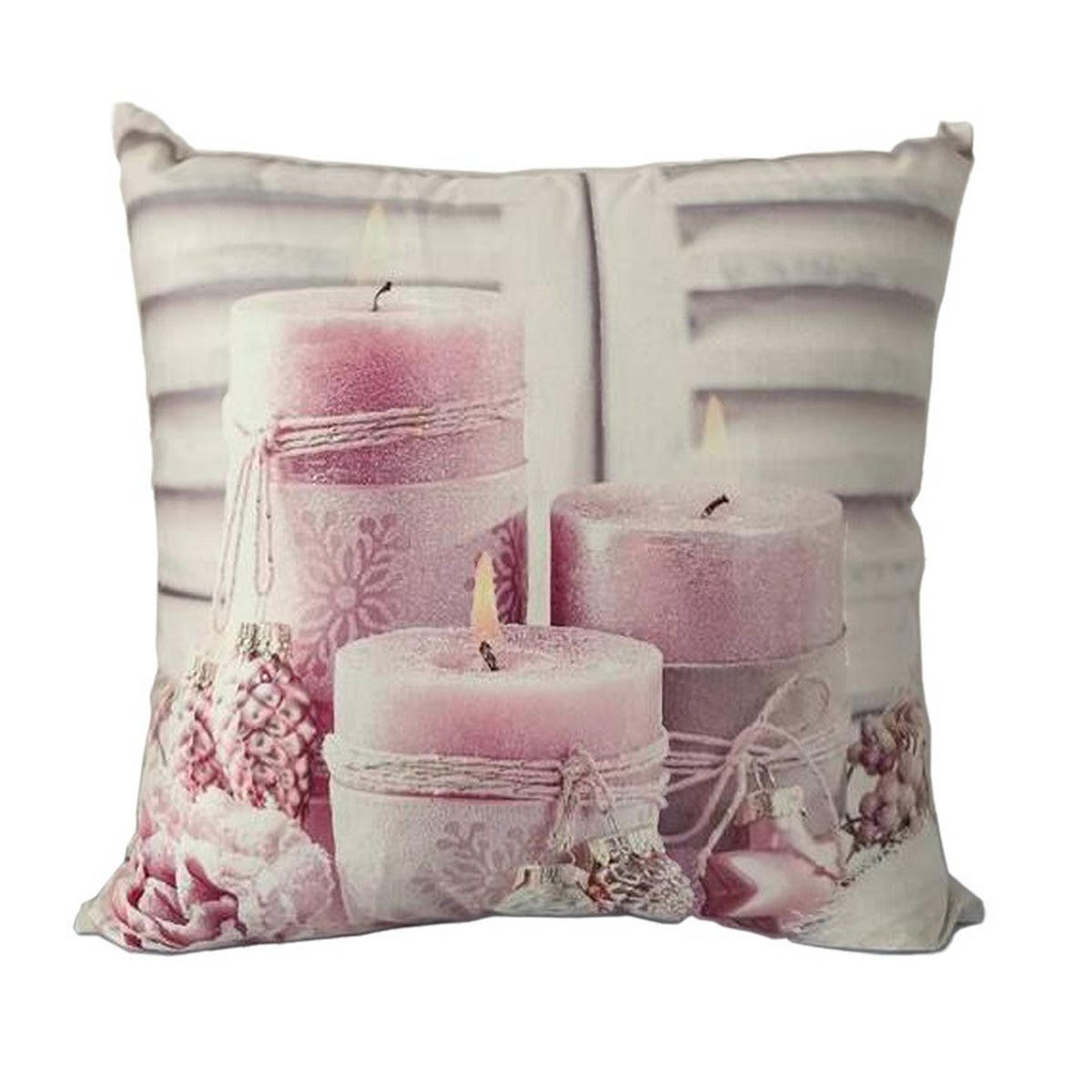 DÍSZPÁRNA  - rózsaszín/fehér, Basics, textil (45/45/5cm)