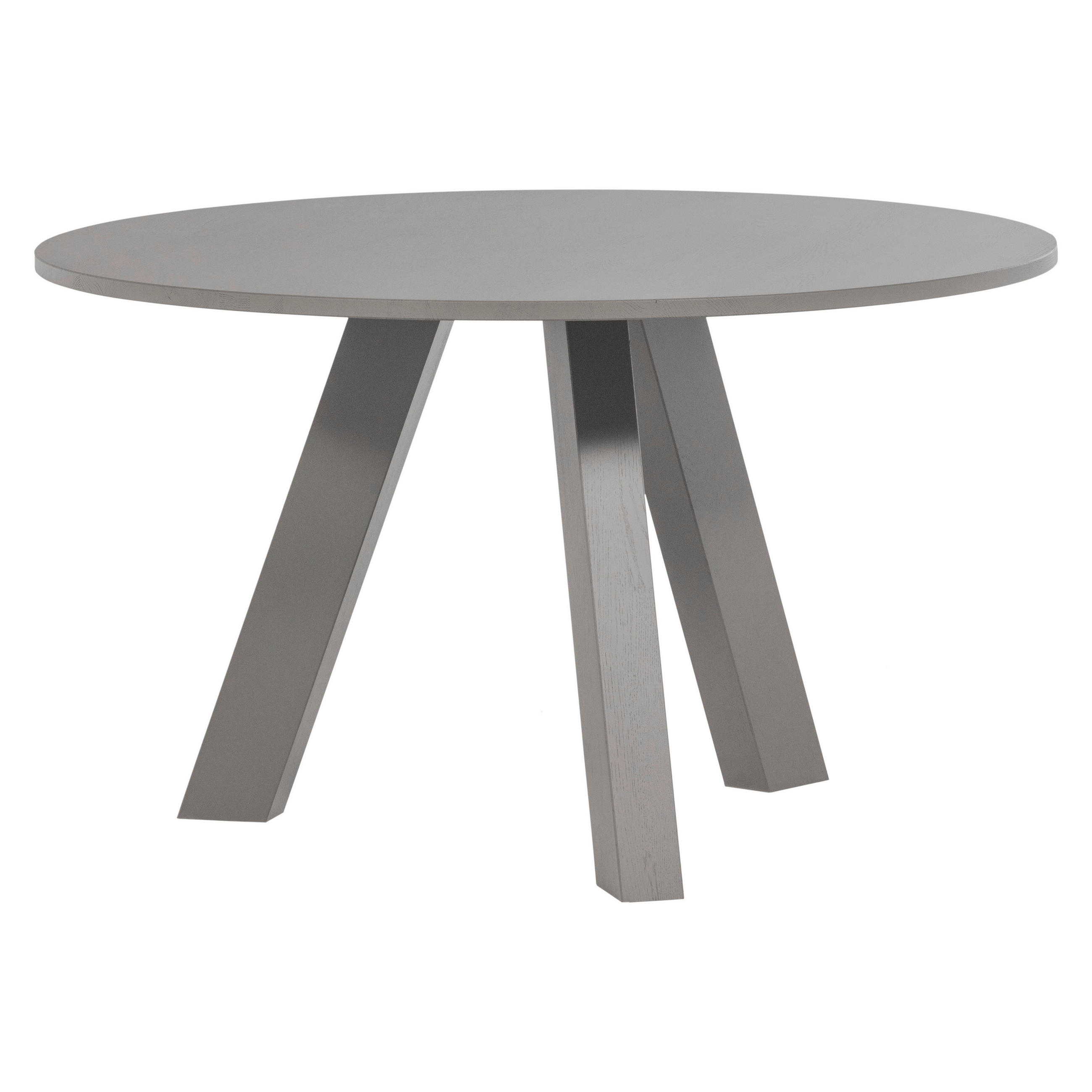 ESSTISCH 129/129/75 cm Echtholz  Holz rund Grau  - Grau, MODERN, Holz (129/129/75cm) - Livetastic