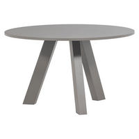 ESSTISCH 129/129/75 cm Echtholz  Holz rund Grau  - Grau, MODERN, Holz (129/129/75cm) - Livetastic