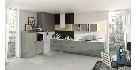 EINBAUKÜCHE   - Grau, Design, Holzwerkstoff - Dieter Knoll