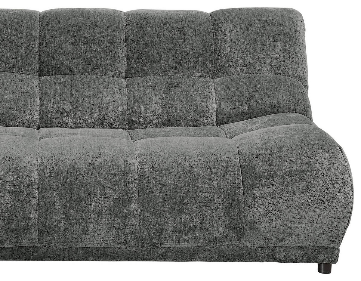 ECKSOFA ITALIA in Chenille Anthrazit  250/284 cm  - Anthrazit/Schwarz, MODERN, Kunststoff/Textil (250/284cm) - Livetastic