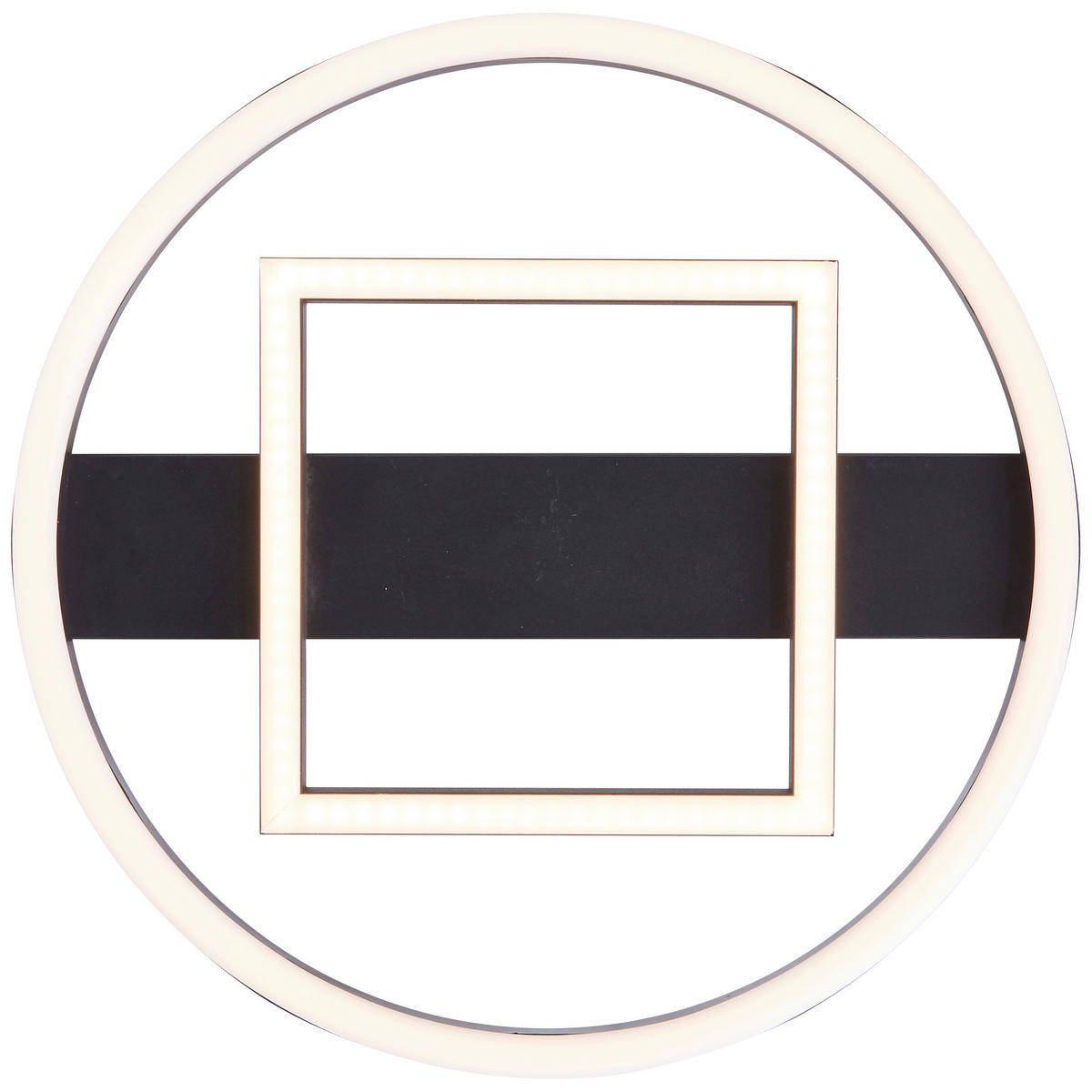 LED-PANEEL  - Schwarz, Design, Kunststoff/Metall (5/37/37cm) - Brilliant