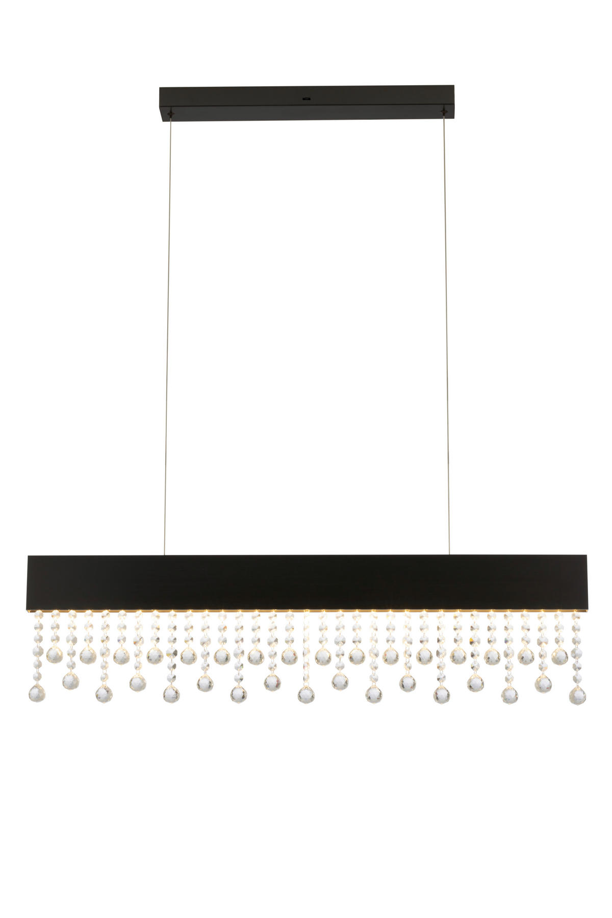 LED-HÄNGELEUCHTE 100/7/120 cm  - Transparent, Design, Glas/Metall (100/7/120cm) - Novel