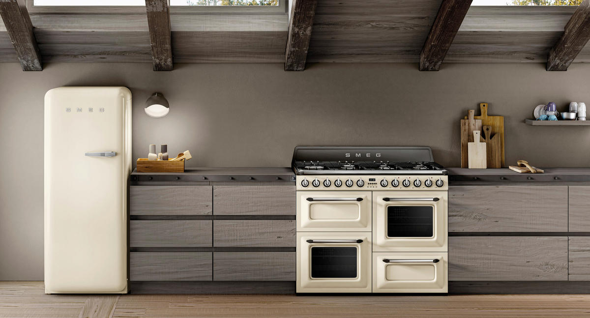 KÜHLSCHRANK 60,1/153/76,8 cm  - Creme, Basics, Glas/Metall (60,1/153/76,8cm) - SMEG