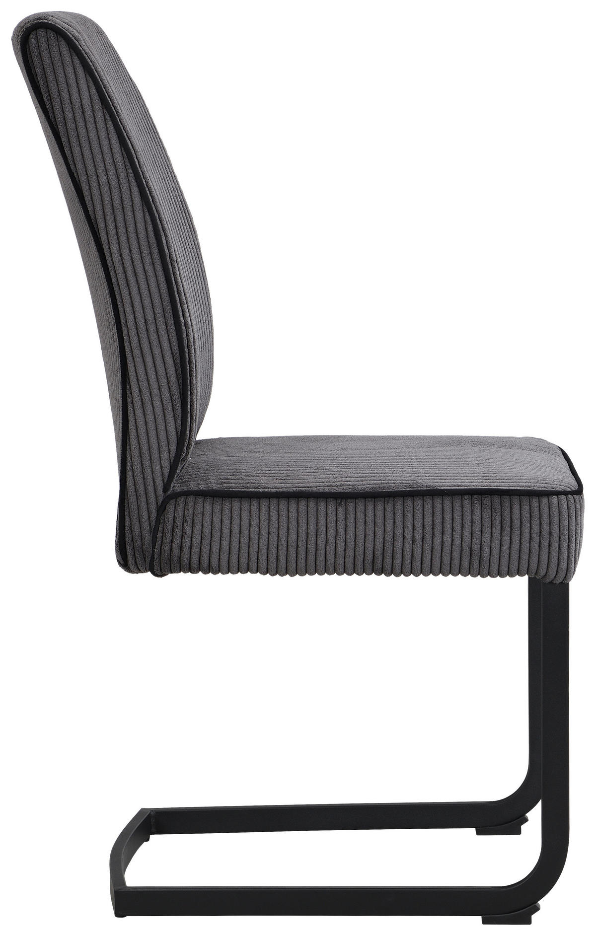 SCHWINGSTUHL  in Eisen Webstoff  - Anthrazit/Schwarz, Design, Textil/Metall (46/97/60,5cm) - Carryhome
