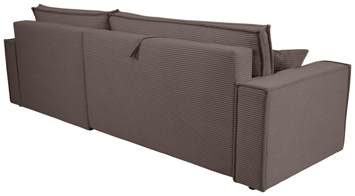 ECKSOFA Mokka Cord  - Schwarz/Mokka, Design, Textil (267/141cm) - Xora