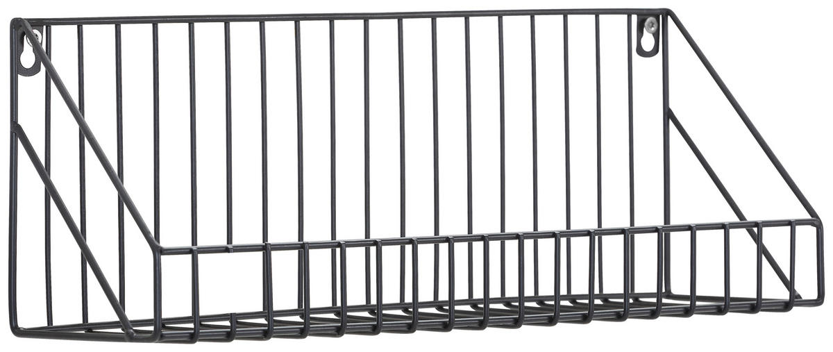 WANDREGAL Schwarz  - Schwarz, Trend, Metall (40/14/11cm) - Carryhome