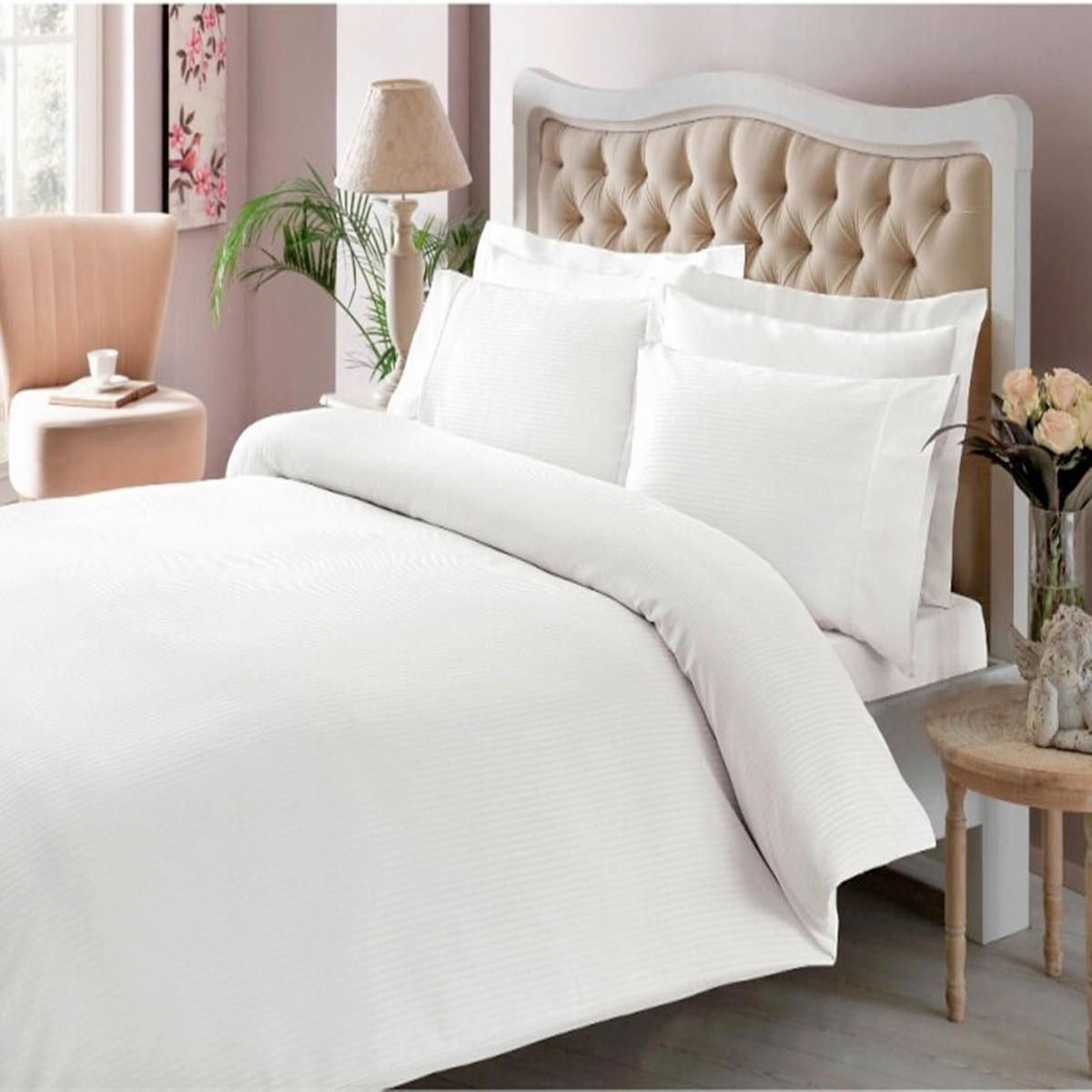 LENJERIE DE PAT 240/260 cm  - alb, Basics, textil (240/260cm)