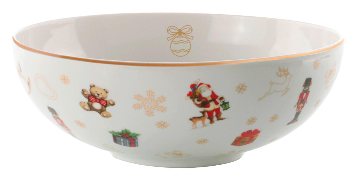 ČINIJA ZA PAHULJICE - bela, Konvencionalno, keramika (16/5,5cm) - X-Mas